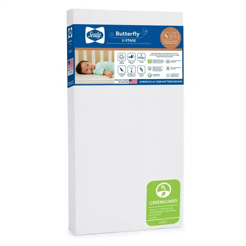 Antibacterial 2-Stage Foam Crib and Toddler Mattress