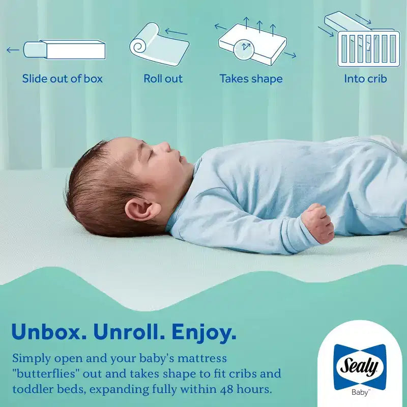 Antibacterial 2-Stage Foam Crib and Toddler Mattress