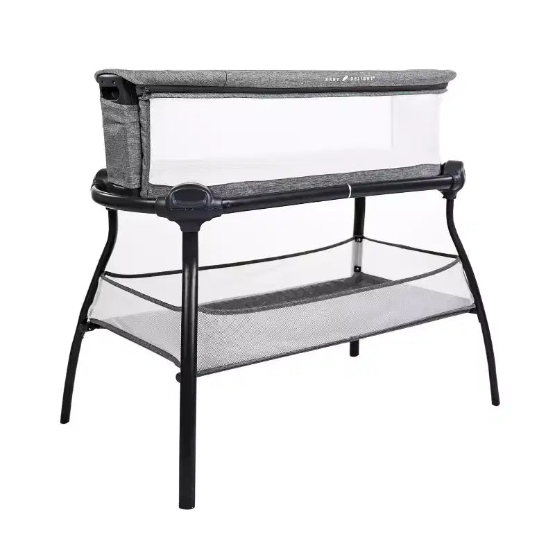 Deluxe Bedside Bassinet: Storage Bin/Shelf, Metal Frame, 20 lbs Capacity, Modern Decor