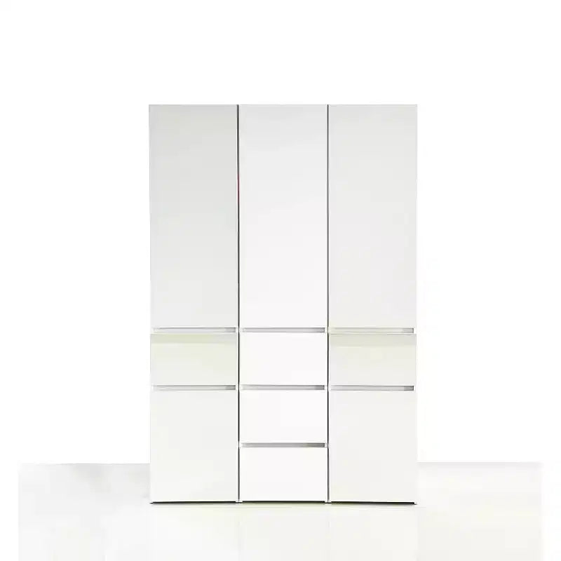 HomeStock 70.9 in.H x 17.72 in.W White Wood Composite Closet System for Universal Storage with Storage Bins