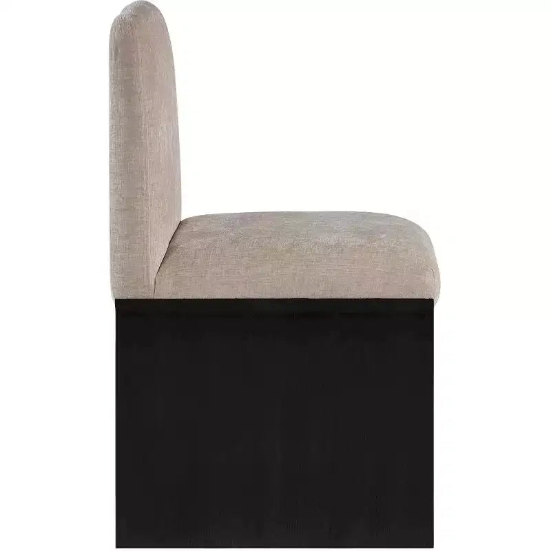 Meridina Furniture,Shaw Beige Chenille Fabric Upholstered Dining Chair