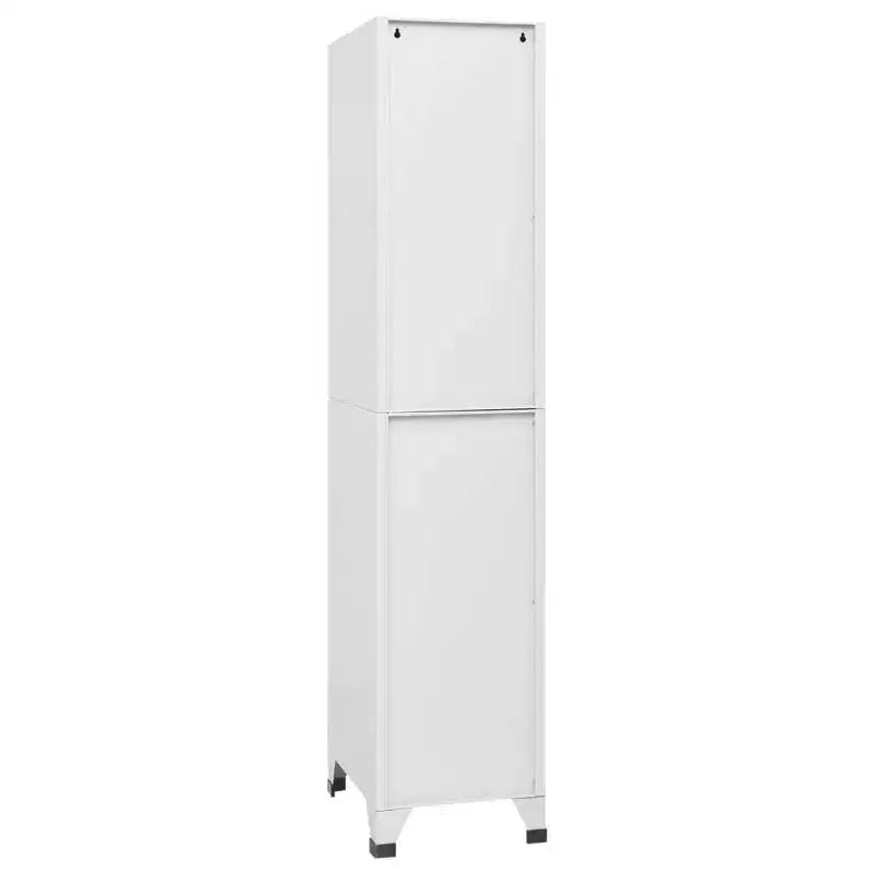 vidaXL Steel Locker Cabinet with 3 Compartments - Resistant, Easy Assembly, Secure Storage, and Easy Cleaning