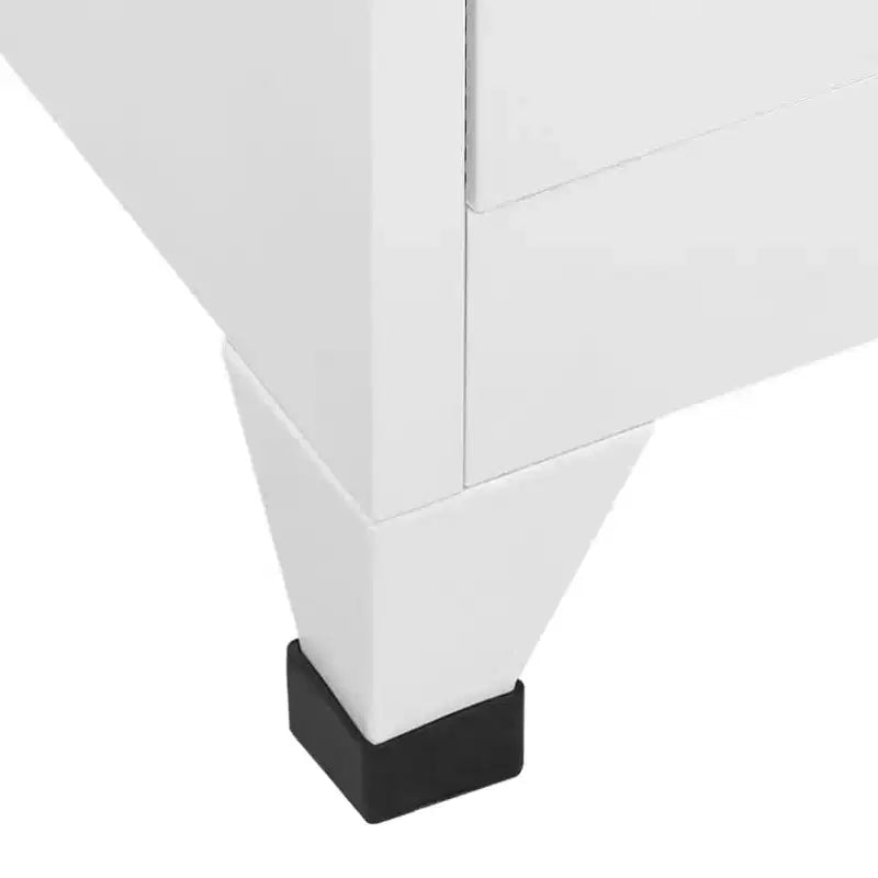vidaXL Steel Locker Cabinet with 3 Compartments - Resistant, Easy Assembly, Secure Storage, and Easy Cleaning