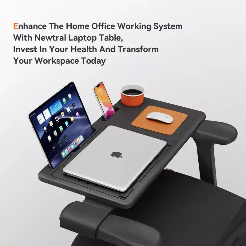 Ergonomic Chair with Footrest - Home Office Chair with Lumbar Support, 4D Armrest, Seat Depth & Height Adjustable - MAGICH-BP+LAPD-BLACK