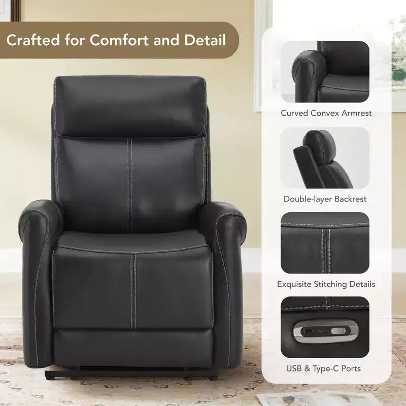 Wall Hugger Power Recliner with USB Ports