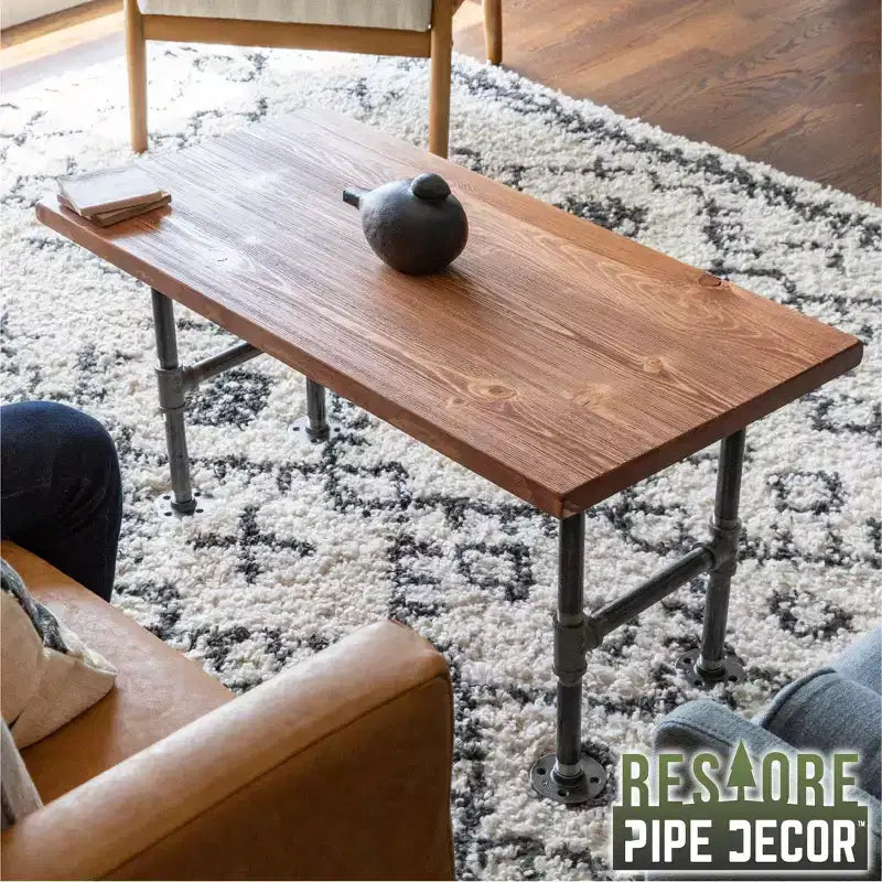RESTORE Sunset Cedar Solid Wood Coffee Tabletop by Pipe Decor