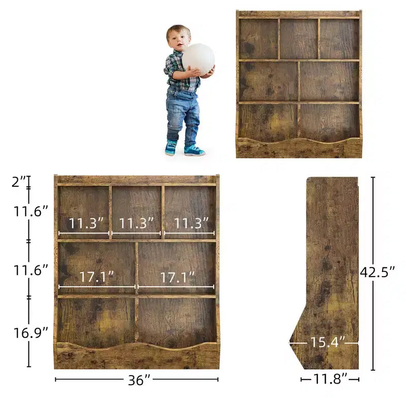 Children's three-layer bookshelf, children's bookshelf with storage cabinets, toy storage rack, suitable for playrooms, children's rooms