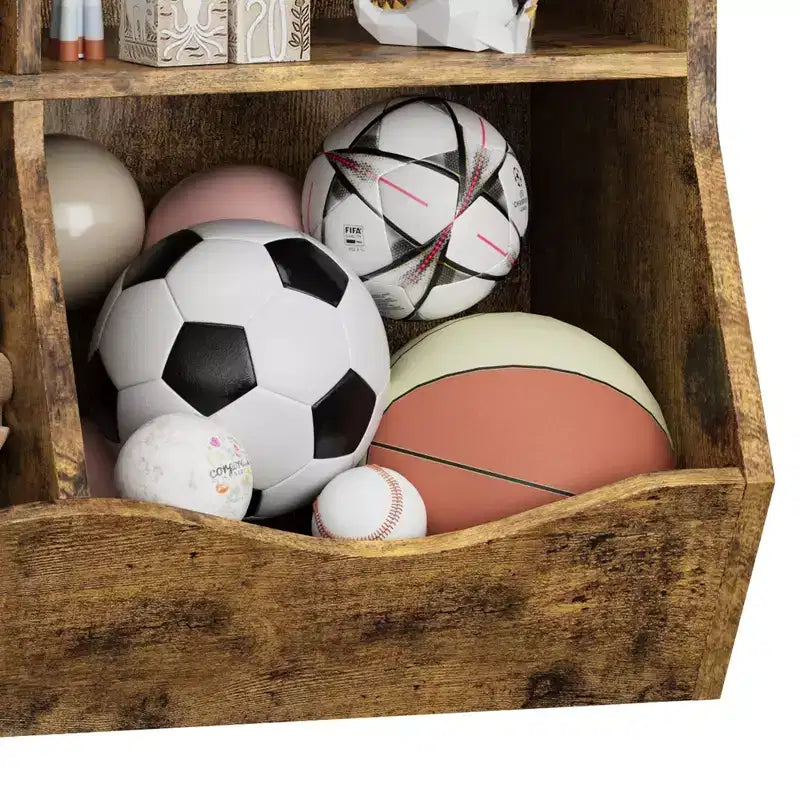 Children's three-layer bookshelf, children's bookshelf with storage cabinets, toy storage rack, suitable for playrooms, children's rooms
