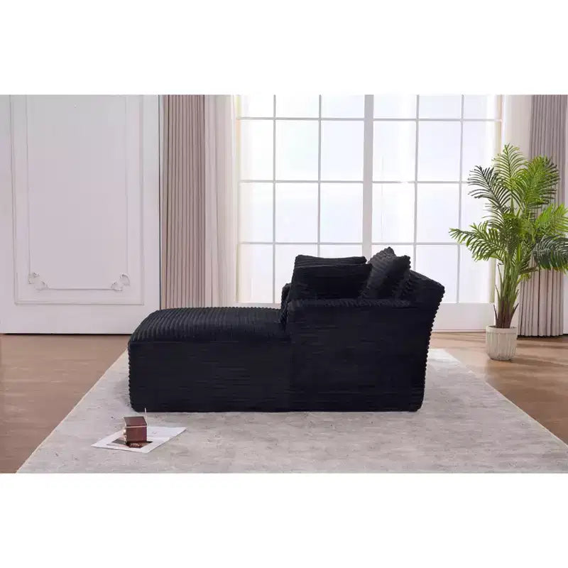 Okak Modern Oversized Corduroy Longue Sleeper Sofa Chair with Pillows,Deep Seat Single Sofa for Living Room,Apartment,Guestroom