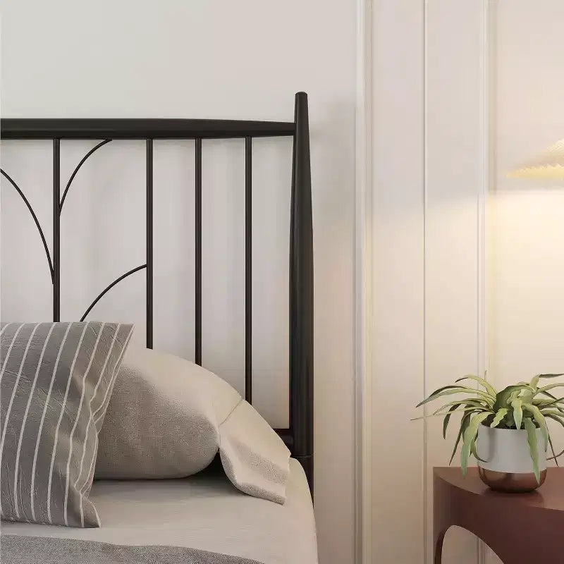 Metal Platform Bed Frame with Headboard, No Box Spring Needed, Mattress Foundation with Under Bed Storage