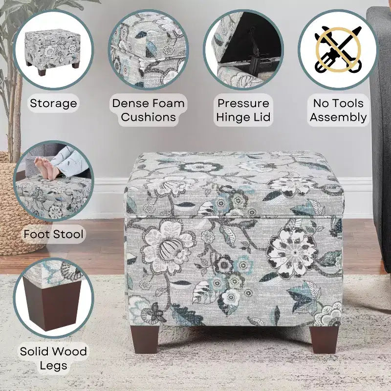 HomeStock Madison Storage Ottoman