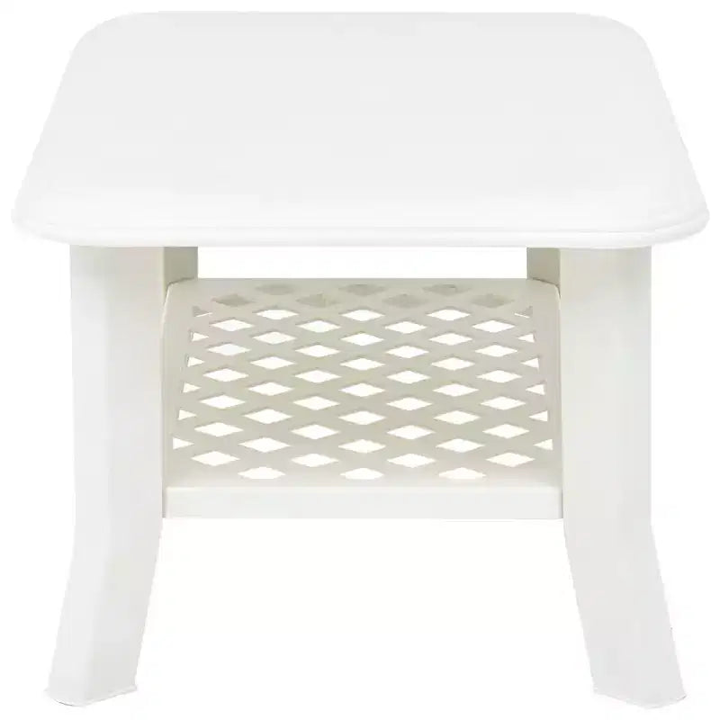 vidaXL Coffee Table End Table with Storage Shelf Side Couch Table Plastic