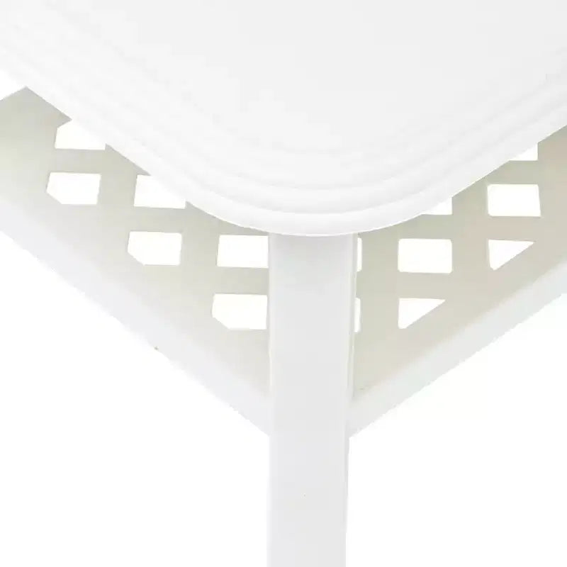vidaXL Coffee Table End Table with Storage Shelf Side Couch Table Plastic