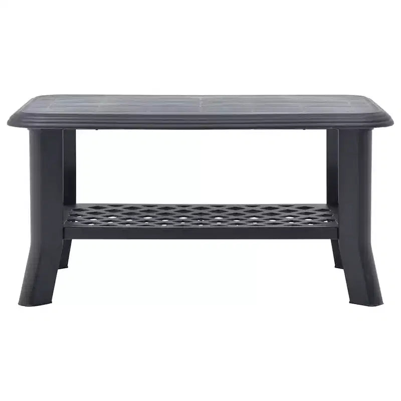 vidaXL Coffee Table End Table with Storage Shelf Side Couch Table Plastic
