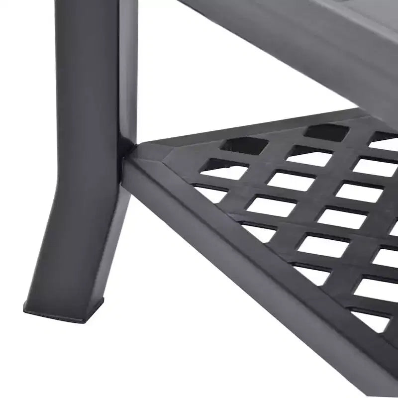 vidaXL Coffee Table End Table with Storage Shelf Side Couch Table Plastic