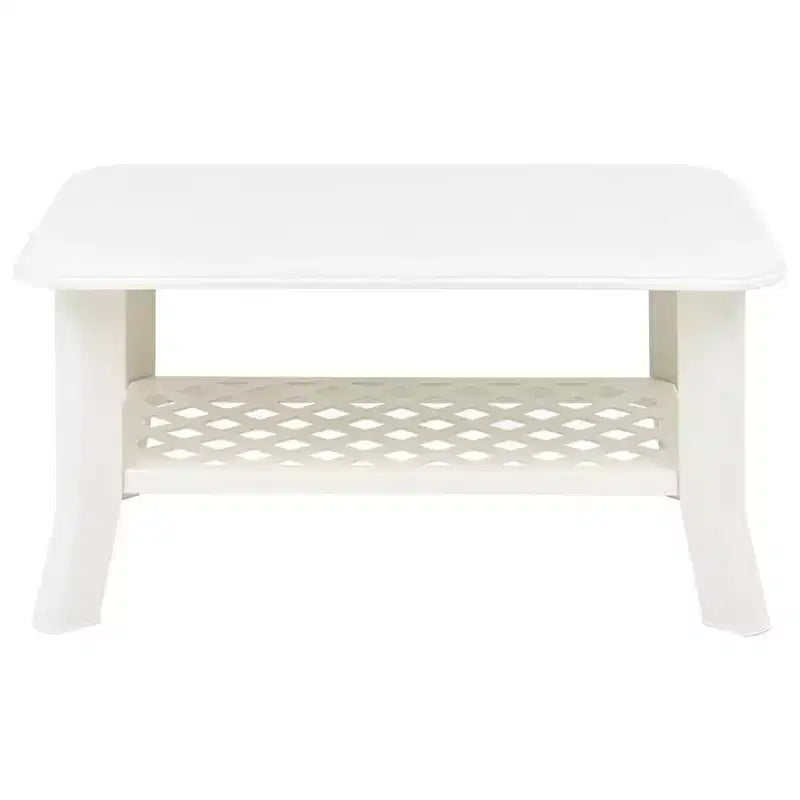 vidaXL Coffee Table End Table with Storage Shelf Side Couch Table Plastic