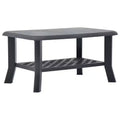 vidaXL Coffee Table End Table with Storage Shelf Side Couch Table Plastic