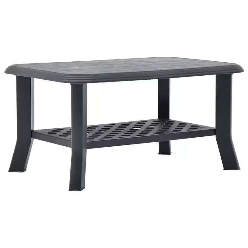 vidaXL Coffee Table End Table with Storage Shelf Side Couch Table Plastic