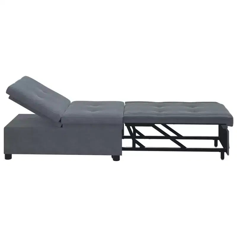 vidaXL Sofa Bed Dark gray 67 x 194 x 38 cm Velvet