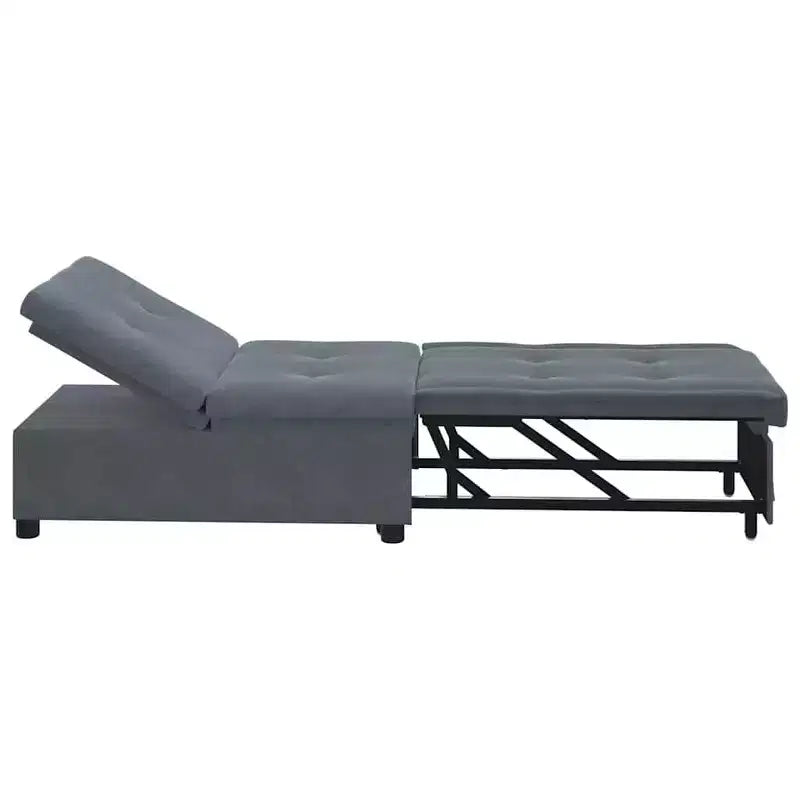 vidaXL Sofa Bed Dark gray 67 x 194 x 38 cm Velvet