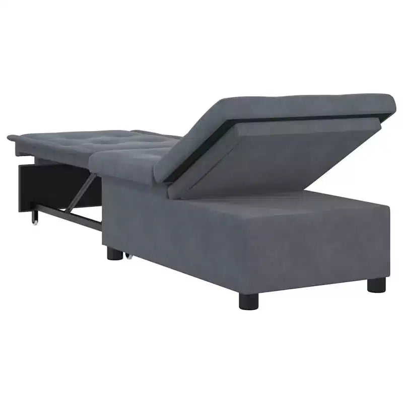 vidaXL Sofa Bed Dark gray 67 x 194 x 38 cm Velvet