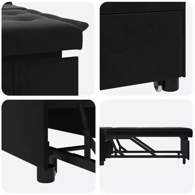 vidaXL Sofa Bed Dark gray 67 x 194 x 38 cm Velvet