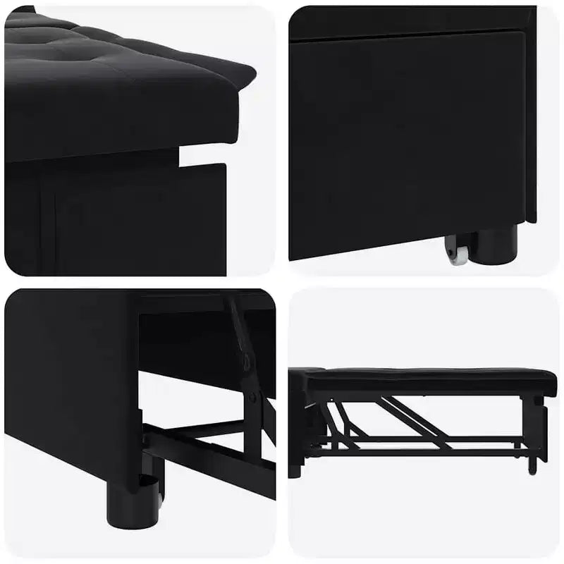 vidaXL Sofa Bed Dark gray 67 x 194 x 38 cm Velvet