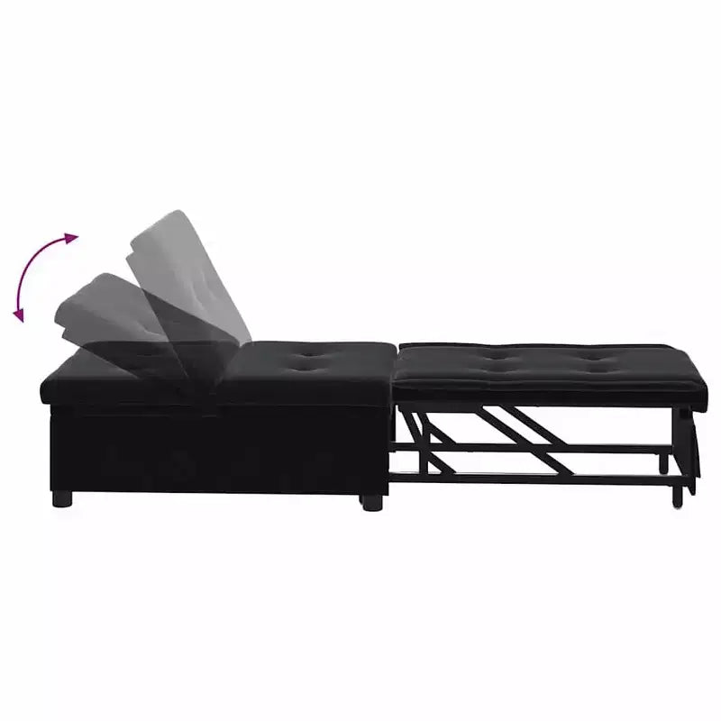 vidaXL Sofa Bed Dark gray 67 x 194 x 38 cm Velvet