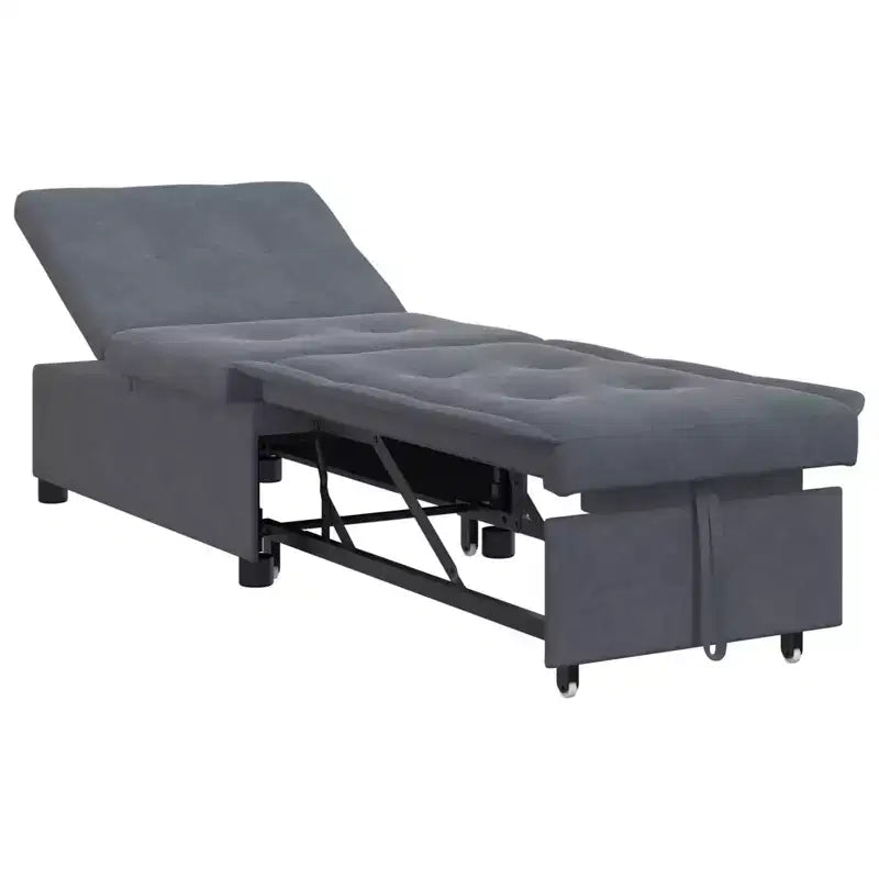 vidaXL Sofa Bed Dark gray 67 x 194 x 38 cm Velvet