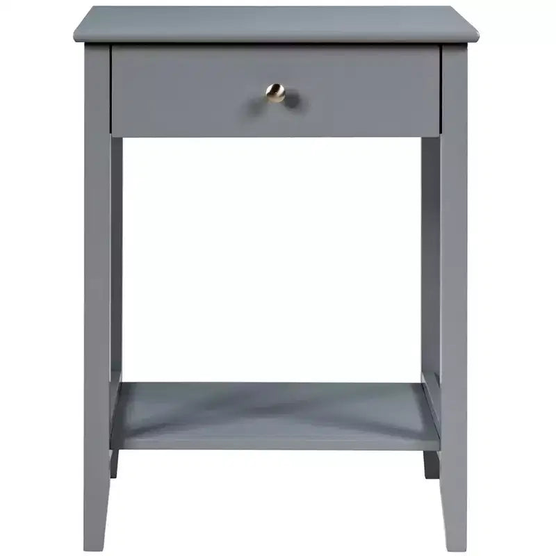 Costway Nightstand End Table Storage Display Bedroom Furniture Drawer Shelf Beside White\Brown\Grey