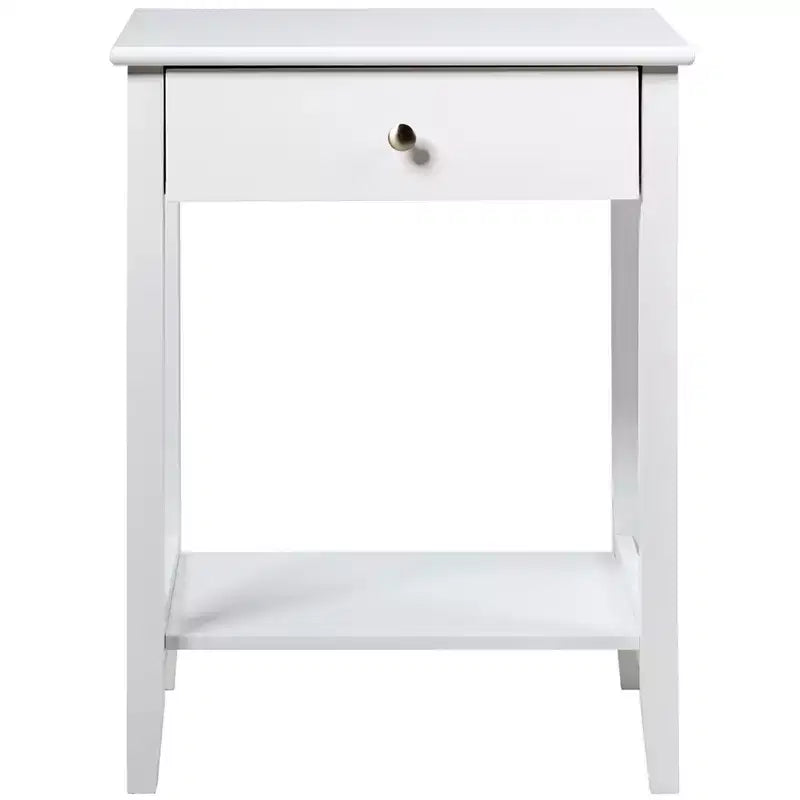 Costway Nightstand End Table Storage Display Bedroom Furniture Drawer Shelf Beside White\Brown\Grey