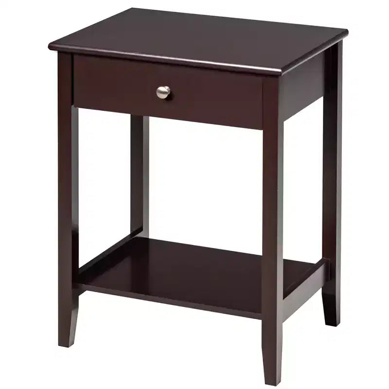 Costway Nightstand End Table Storage Display Bedroom Furniture Drawer Shelf Beside White\Brown\Grey